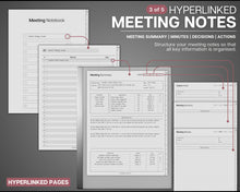 Load image into Gallery viewer, ESSENTIALS template pack for the reMarkable 2 | 2026 Daily Planner, Digital To Do List, Meeting Minutes, Meeting Notes, Journal &amp; Notebook
