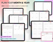 Load image into Gallery viewer, 2025 COLORFUL Digital Planner | GoodNotes Planner With Daily, Weekly &amp; Monthly Planner | Undated Life Planner For Notability &amp; iPad
