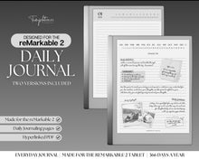 Load image into Gallery viewer, Daily Journal for the reMarkable | Digital Hyperlinked Lined Notebook
