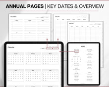 Load image into Gallery viewer, Undated Digital Planner | Daily, Weekly, Monthly Planner for iPad &amp; GoodNotes | Mono
