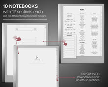 Load image into Gallery viewer, 2026 Daily Planner for the reMarkable | Hyperlinked Digital Planner with templates for reMarkable tablets, Calendar &amp; Task List Planner | Minimalist
