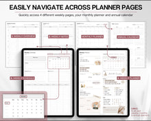 Load image into Gallery viewer, 2024 WEEKLY Digital Planner | Digital Life Planner &amp; Weekly Schedule Undated | Perfect for iPad, GoodNotes &amp; Notability
