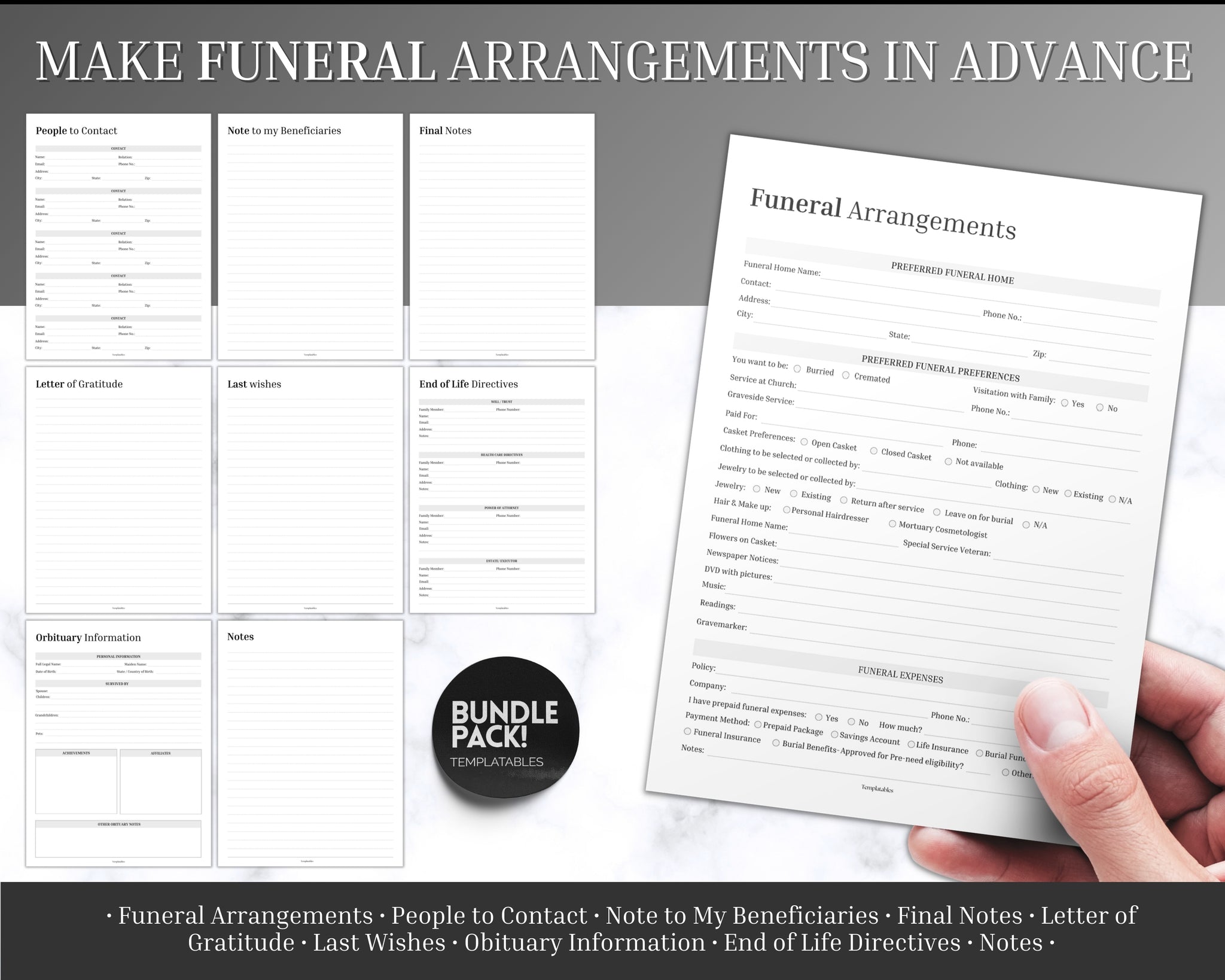 End of Life Planner Bundle | Emergency Binder