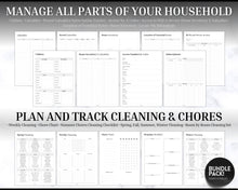 Load image into Gallery viewer, The ULTIMATE Home Management Binder Bundle! includes 170pg Household Planner for Cleaning, Emergency, Budget, Meal planners &amp; checklists, Life Binder
