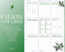 Load image into Gallery viewer, 2024 Garden Planner | Gardening Planner With Plant Journal, Planting Calendar, Plant Care, Seed Starting, Garden Book &amp; Plant Notes | Green

