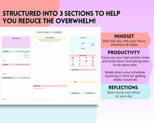 Load image into Gallery viewer, ADHD Planner Spreadsheet for Neurodivergent Adults | Google Sheets Daily &amp; Weekly Planner, Symptom Tracker, Brain Dump &amp; To Do Lists | Rainbow
