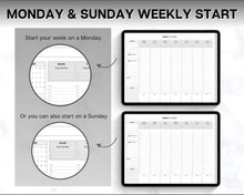 Load image into Gallery viewer, 2024 WEEKLY Hourly Digital Planner | Your Stylish Companion for iPad, Undated, GoodNotes, Digital Life Planner and Notability | Mono
