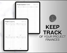 Load image into Gallery viewer, Digital Project Planner | Digital Project Tracker Management Tool Includes Gannt Charts
