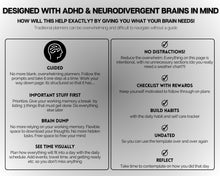 Load image into Gallery viewer, Digital ADHD planner for the Kindle Scribe | Daily Planner for Neurodivergent Adults | Includes Brain Dump Template &amp; To Do List

