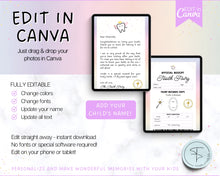 Load image into Gallery viewer, EDITABLE Tooth Fairy Letter | Tooth Fairy Receipt Template with Note, Toothfairy Certificate, Canva Template, Lost or First Tooth Gift
