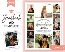 Load image into Gallery viewer, Yearbook Ad Template for Senior &amp; High School Graduation | FULL Page School Yearbook | Style 5
