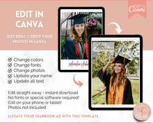 Load image into Gallery viewer, Yearbook Ad Template for Senior &amp; High School Graduation | FULL Page School Yearbook | Style 5
