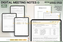 Load image into Gallery viewer, Productivity MEGA BUNDLE! 2026 Digital Planner Pack | Green Daily Planner, To Do List, Digital Notebook &amp; Meeting Notes, Smart Apple Links
