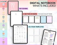 Load image into Gallery viewer, ALL ACCESS Digital Planners | 2025 Colorful Planner Bundle with Daily Weekly Planners | For  Recipe, Notebook, Fitness, Goal, Budget &amp; Meal &amp; ADHD | Undated
