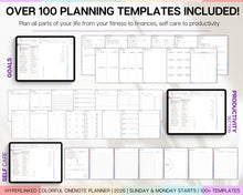 Load image into Gallery viewer, 2026 OneNote Digital Planner | OneNote Template for Daily, Weekly &amp; Monthly Planning | Colorful
