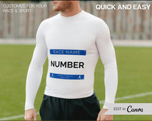Load image into Gallery viewer, Editable Race Bib Templates | With 7 Running Race Bib Templates included, Digital Running Printable, Racing Canva Template
