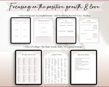 Load image into Gallery viewer, Self Therapy Journal! Your DIGITAL Self-Therapy Workbook, CBT, Guided Journal Prompts, Worksheets, Shadow Work, Mindfulness on GoodNotes and iPad!
