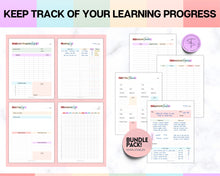 Load image into Gallery viewer, 65pg HOMESCHOOL Planner Printable | With 2024 2025 Home School Teacher, Academic Lesson Planner for Preschool, Kindergarden, Homework &amp; Daily Schedule
