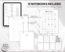 Load image into Gallery viewer, UNDATED Digital DAILY Planner | Weekly and Monthly Planner | Undated Life Planner for GoodNotes, Notability, iPad Planner
