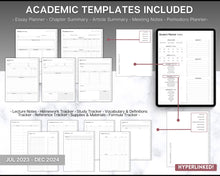 Load image into Gallery viewer, Digital Student 2023 - 2024 Academic Planner | Study Planner, College &amp; School Planner for GoodNotes &amp; iPad
