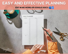 Load image into Gallery viewer, EDITABLE 15 Minute Planner | Includes 15 Minutes Daily Planner, 15 Minute Tracker, Half Hour, Hourly, Time Block Template &amp; Undated Appointment Tracker
