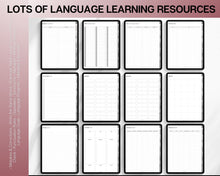 Load image into Gallery viewer, Language Learning Digital Planner | Study Korean, Japanese, Spanish, French &amp; English | Language Templates &amp; Student Workbook for GoodNotes &amp; iPad | Lux
