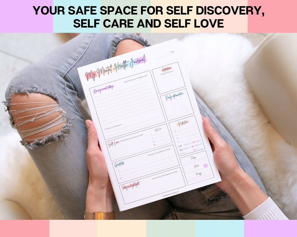 Digital Mental Health Journal | Self Care Planner for GoodNotes & iPad