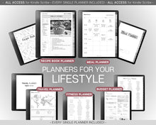 Load image into Gallery viewer, ALL ACCESS pack for Kindle Scribe | Template Bundle | 2026 Daily Planner, Digital To Do List, Meeting Minutes, Journal &amp; Notebook, Calendar &amp; Task List
