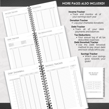 Load image into Gallery viewer, Budget Planner &amp; Monthly Bill Organizer | Finance Planner, Financial Savings, Debt, Income, Expenses, Spending &amp; Bill Trackers | A5
