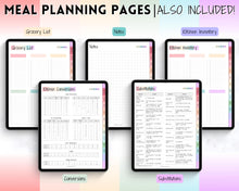 Load image into Gallery viewer, Colorful Digital Food Diary Tracker | Food Journal &amp; Weekly Meal Planner | For Daily Food Tracker, Digital Planner, Diet Journal &amp; Fitness on GoodNotes
