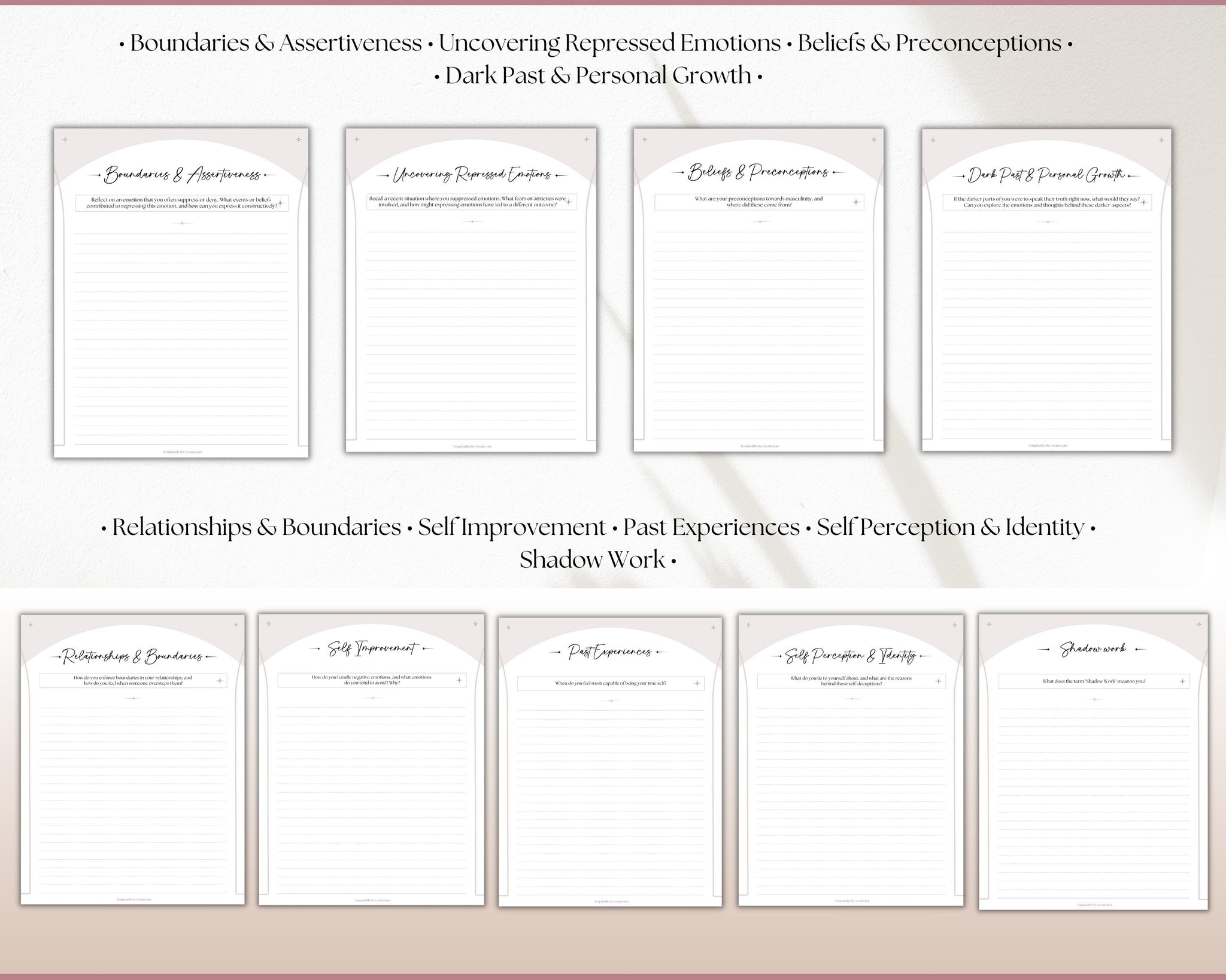 Shadow Work Journal Pages 100 Shadow Work Printable Guided Journal