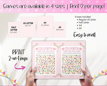 Load image into Gallery viewer, Tea Party Games Bundle | With 15 Girls Afternoon Tea Party Games, Birthday Decor, Favors, Bingo, Wordsearch, Trivia &amp; Easy Printable Games | Pink
