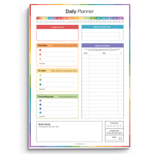 Load image into Gallery viewer, ADHD Daily Planner Notepad for Neurodivergent Adults - Productivity Daily Planner Desk Pad &amp; Task Management to Stay Organized and Focused | 50 Undated Tear Away Sheets A4
