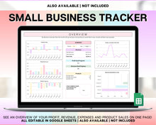 Load image into Gallery viewer, Inventory Tracker Spreadsheet | Small Business Inventory Management Template &amp; Business Stock Tracker for Google Sheets | Colorful
