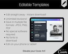 Load image into Gallery viewer, 10 Editable Podcast Cover Art Templates. Podcast Canva BUNDLE. Pod cast Photo Mockup. Podcast Graphics. Podcaster podcasting, Podcast Cover | Mono
