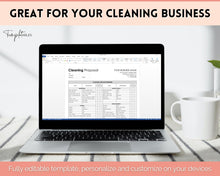 Load image into Gallery viewer, Cleaning Proposal &amp; Commerical Cleaning Estimate Template | Editable Commercial Cleaning Services Template
