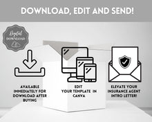 Load image into Gallery viewer, Insurance Broker Introduction Flyer Template | Life Insurance, Mortgage Agent, Financial Advisor, Editable Canva Template | Mono
