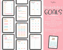 Load image into Gallery viewer, UNDATED Ultimate Digital Life Planner | GoodNotes Digital iPad Fitness, Budget, Wellness, Goals Planner | Colorful Sky
