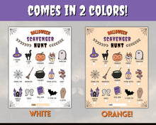 Load image into Gallery viewer, Kids Halloween Scavenger Hunt Printable Party Game | Halloween Treasure Hunt, Trick or Treat Alternative Activites
