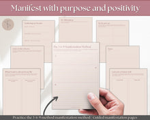 Load image into Gallery viewer, Manifestation &amp; Affirmation Journal | Law of Attraction, Vision Board &amp; Mindfulness Printables | Lux
