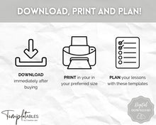 Load image into Gallery viewer, Lesson Plan Template Printable | Teacher Lesson Plan, Editable Digital Lesson Planner | Mono

