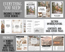Load image into Gallery viewer, Airbnb Welcome Book Template | Editable Canva Welcome Guide for Vacation Rentals | Farmhouse
