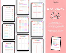 Load image into Gallery viewer, UNDATED Ultimate Digital Life Planner | GoodNotes Digital iPad Fitness, Budget, Wellness, Goals Planner | Pastel Rainbow

