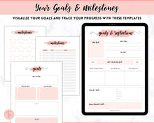 Load image into Gallery viewer, Weight Loss Tracker BUNDLE |  Fitness Planner Printable, Pounds Lost Tracker, Body Measurements &amp; Meal Planner | Pink Swash
