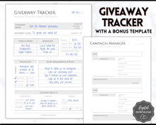 Load image into Gallery viewer, Social Media Giveaway Printable Template | Small Business Flyer | Influencer Marketing Content | Mono
