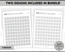 Load image into Gallery viewer, 10k Envelope Challenge, 10000 Savings Tracker Printable, 100 Envelopes Save, Budget Cash Envelope, 100 day challenge, Money Saving Finance | Mono
