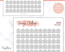Load image into Gallery viewer, 10k Envelope Challenge, 10000 Savings Tracker Printable, 100 Envelopes Save, Budget Cash Envelope, 100 day challenge, Money Saving Finance | Pink Scrawl
