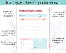 Load image into Gallery viewer, Homeschool Report Card | Printable Student Academic Progress Report Template | Colorful Sky
