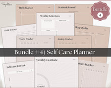 Load image into Gallery viewer, Ultimate PLANNER BUNDLE | Printable Goal Planner, Finances &amp; Budget Planner, Fitness Planner, Self Care Journal, Life Planner | Lux

