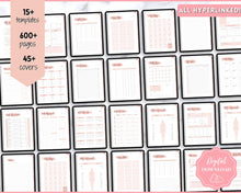 Load image into Gallery viewer, UNDATED Digital Fitness planner | iPad GoodNotes Fitness Journal, Weight Loss Tracker, &amp; Workout Planner | Pink Watercolor
